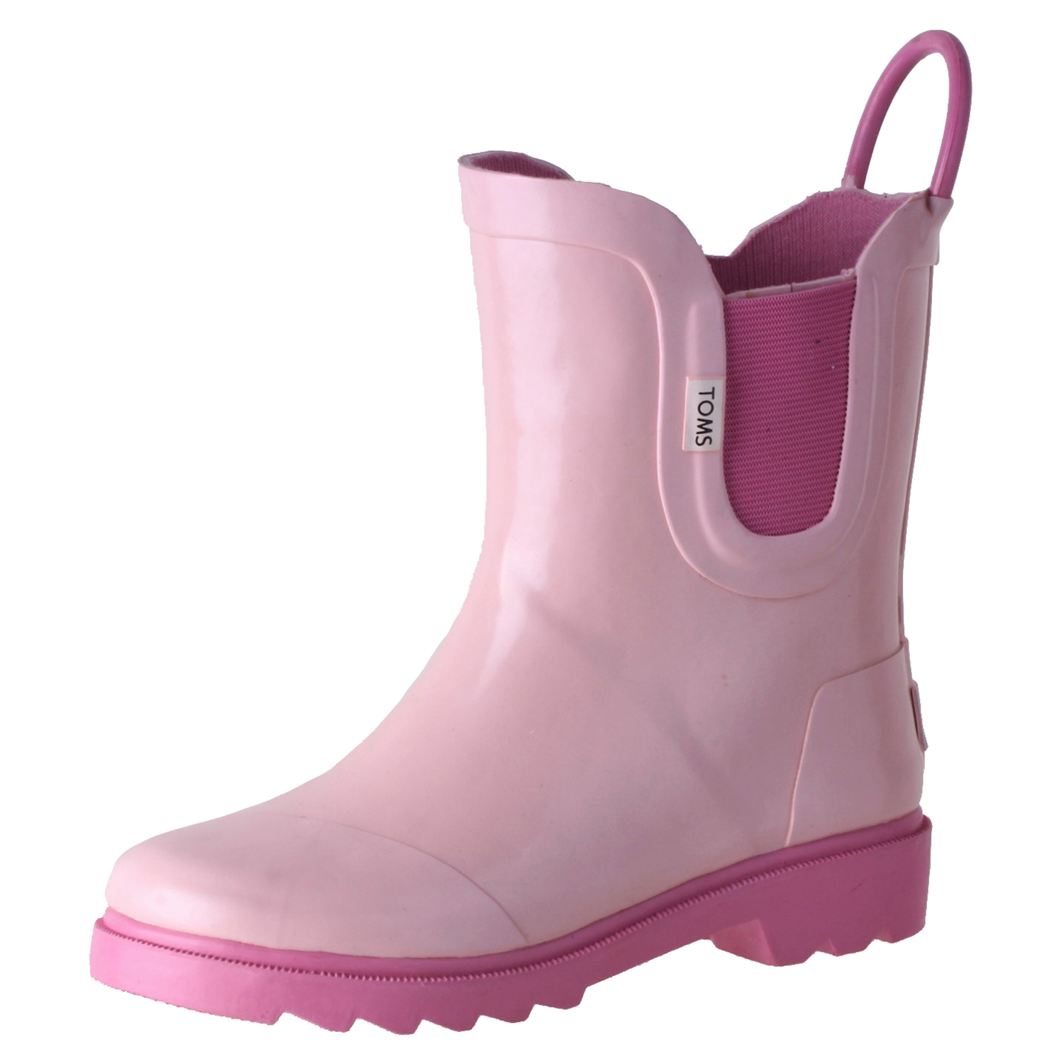 Toms Girls Rain Boot shoes Pink Rubber 